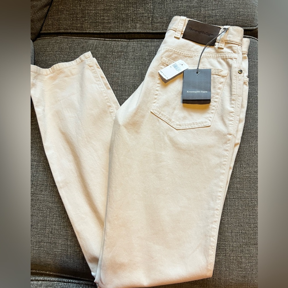 Zegna Classic Stone Wash Textured Jeans NWT 30W